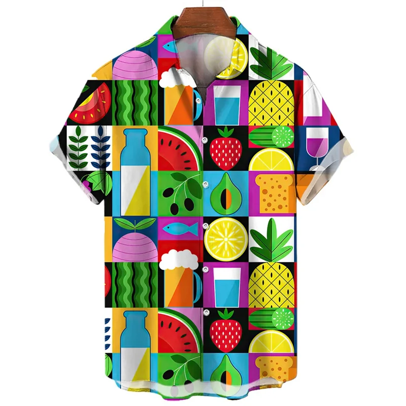 

New 3D Printing Fruits Pineapple Shirts For Women Children Fashion Funny Short Shirts Summer Hawaiian Shirts & Blouses Men Tops