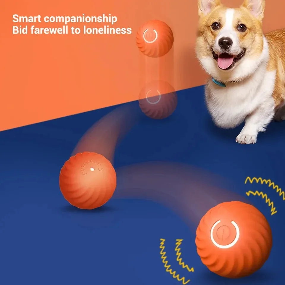 

Smart Dog Toy Ball Automatic Electronic Interactive Training Pet Toy Gravitational Moving Ball Rechargeable Active Rolling Ball