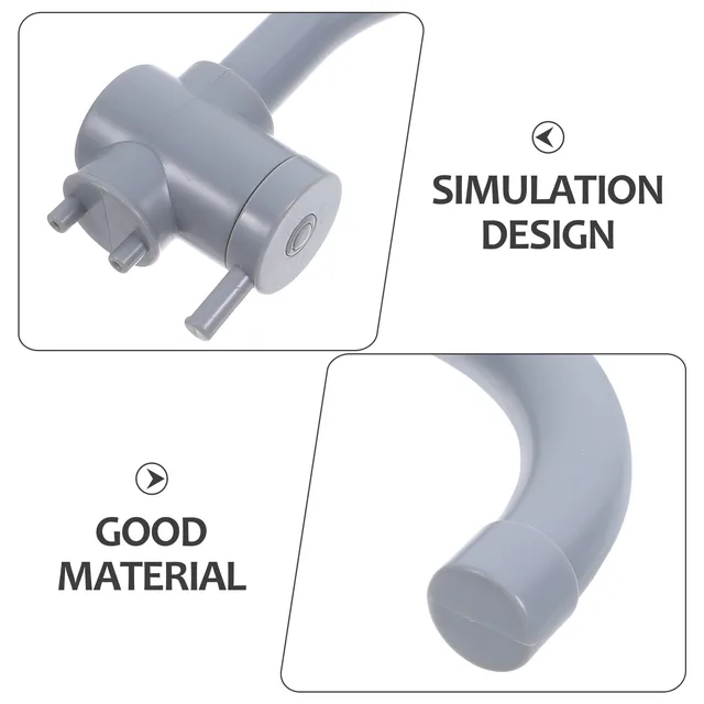 ของเล่นก๊อกน้ำ 2 ชิ้น ชุดของเล่นบทบาทสมมติสำหรับเด็ก อุปกรณ์เสริมของเล่นก๊อกน้ำในครัว ของเล่นเด็กเล่นสมมติ 4