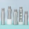 750ml/1000ml Sports Water Bottles Stainless Steel Single-layer Outdoor Drink Bottles Large Capacity with Lift Rope