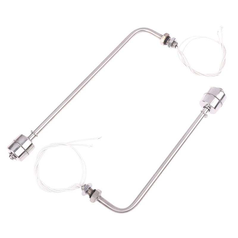75-400mm Stainless Steel Float Switch L Type Liquid Water Level Sensor Switch Internal Float 90 Degree AC 220V
