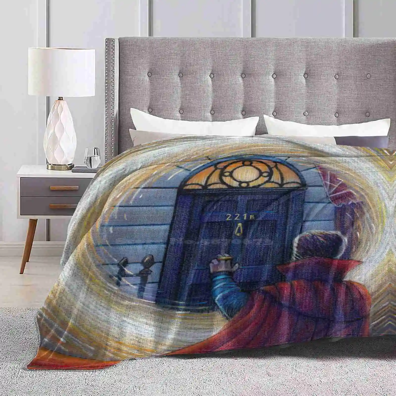 Sherlock Strange Four Seasons Confortevole Warm Soft Throw Coperta Doctor Strange Benedetto Fanart Crossover 221B Magic Deduction