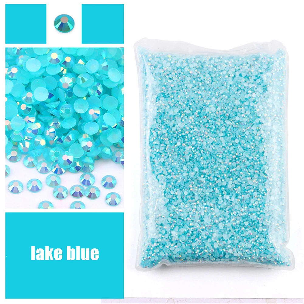 Wholesale Jelly Color Transparent AB Faceted FlatBack Resin Rhinestones for Nail Art and Garment Decoration
