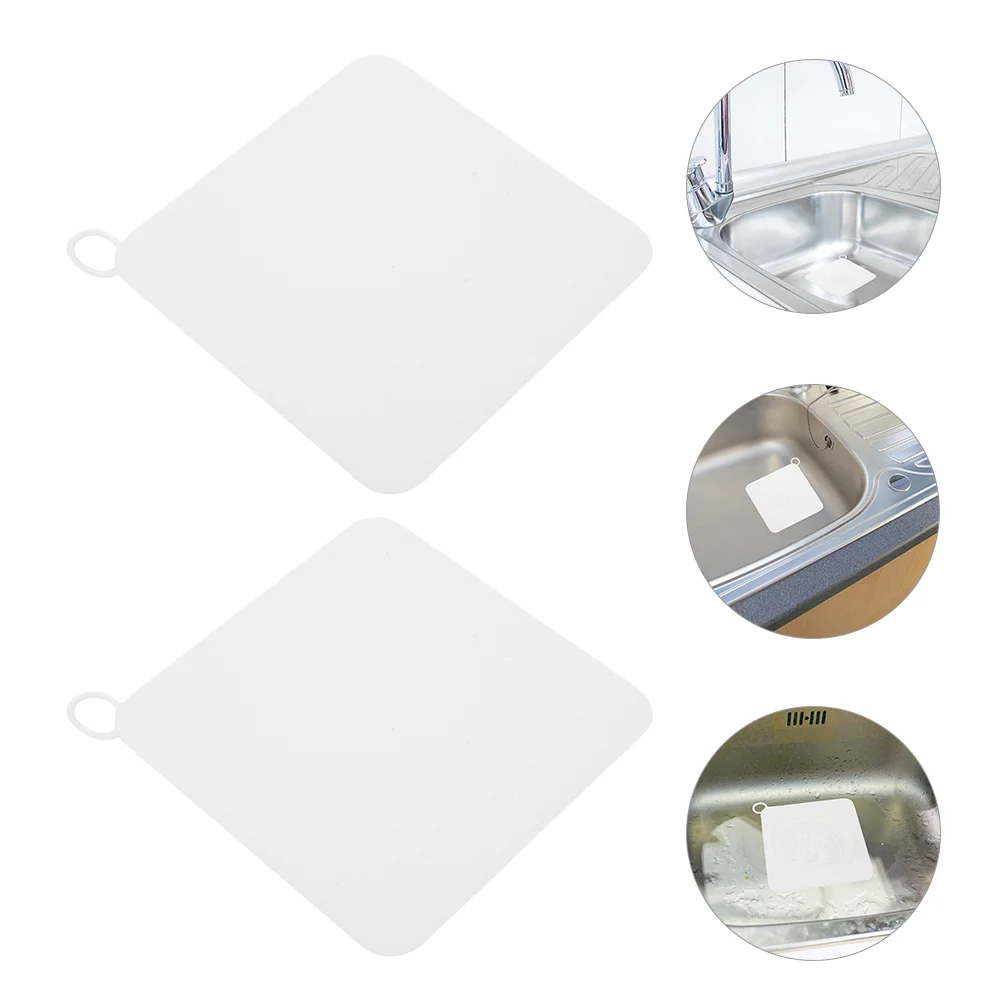 

2 Pcs Floor Drain Toilet Insect Mat Bride Hair Clips Silicone Silica Gel - Cover