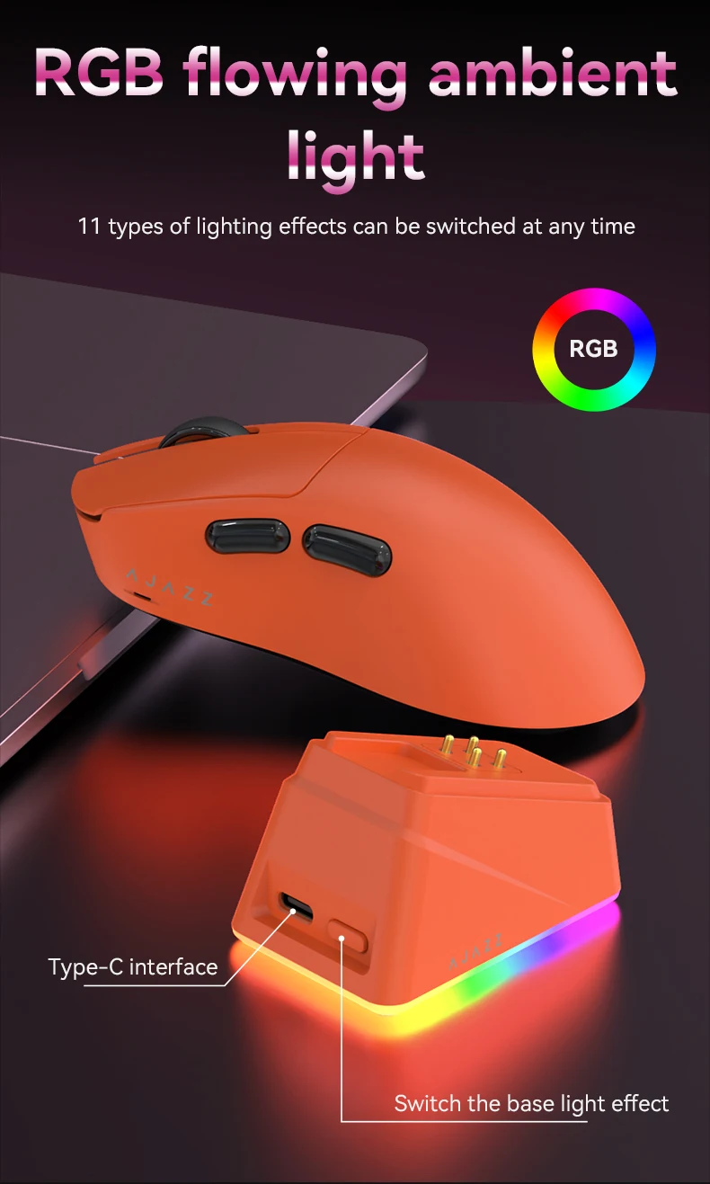 Беспроводная игровая мышь Ajazz AJ179 APEX/TITAN PAW3950 42000DPI