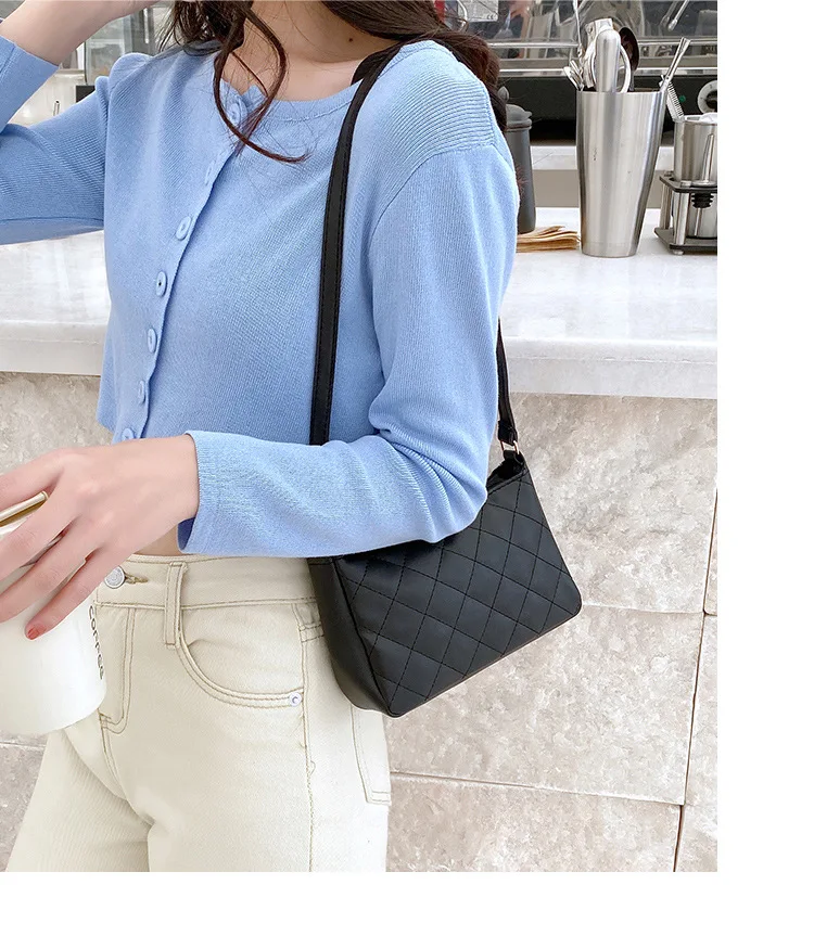 Women's Bag Solid Color Small PU Leather Shoulder Bags For Women 2022 Hot Sale Simple Handbags And Purses Female Travel Totes