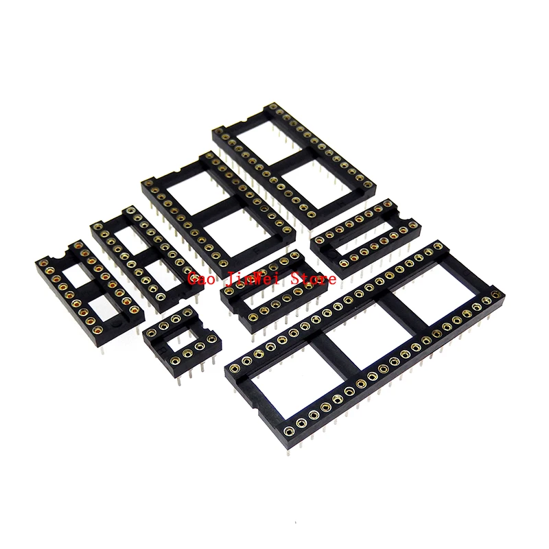 10PCS-ROUND-HOLE-IC-SOCKET-DIP-2-54MM-dip6-dip8-dip14-dip16-dip18-dip20 ...