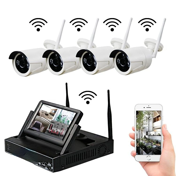 

4-канальный 8-канальный Wi-Fi с 7-дюймовым ЖК-дисплеем, 3-мегапиксельная 5-мегапиксельная IP-камера безопасности, беспроводные комплекты сетевого видеорегистратора, наружная система видеонаблюдения с Wi-Fi