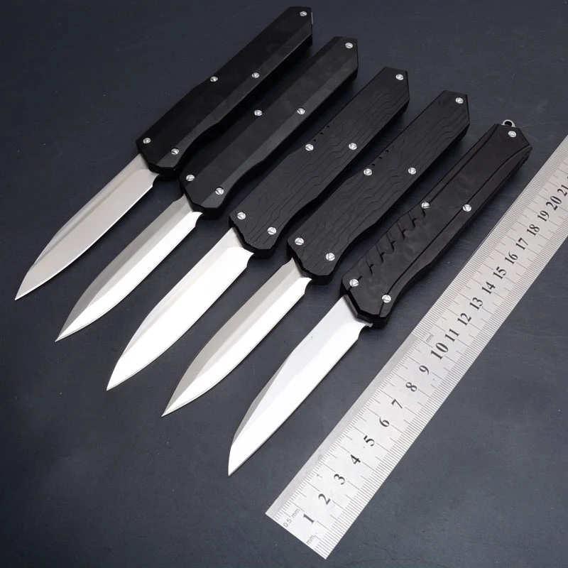 

Micro OTF Tech Knife A Series D2 Steel Blade 59-61HRC Hardness 7075 Aluminum Alloy Handle Outdoor Self Defense Pocket Knife