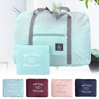 2022 Tshiab Nylon Foldable Travel Bags Unisex Loj Muaj Peev Xwm Lub Hnab Cov Poj Niam Waterproof Handbags Txiv neej Lub Hnab Mus Los Dawb 1