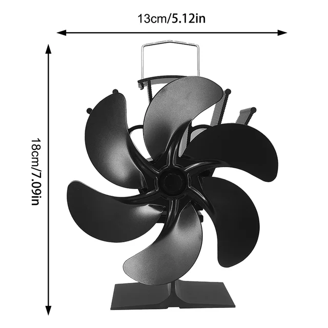 Hőhatású Kályha Ventilátor Termodinamikai Kandalló 6 Pengével Fa Égő Fatörzshez - Image 6