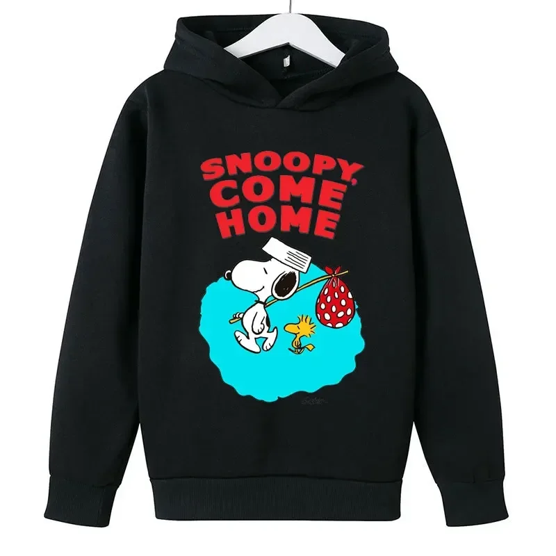 thumbnail image 1 of Sudadera con capucha para niños y niñas, de Snoopy, de dibujos animados blancos, de anime, 2024, 1 of 5