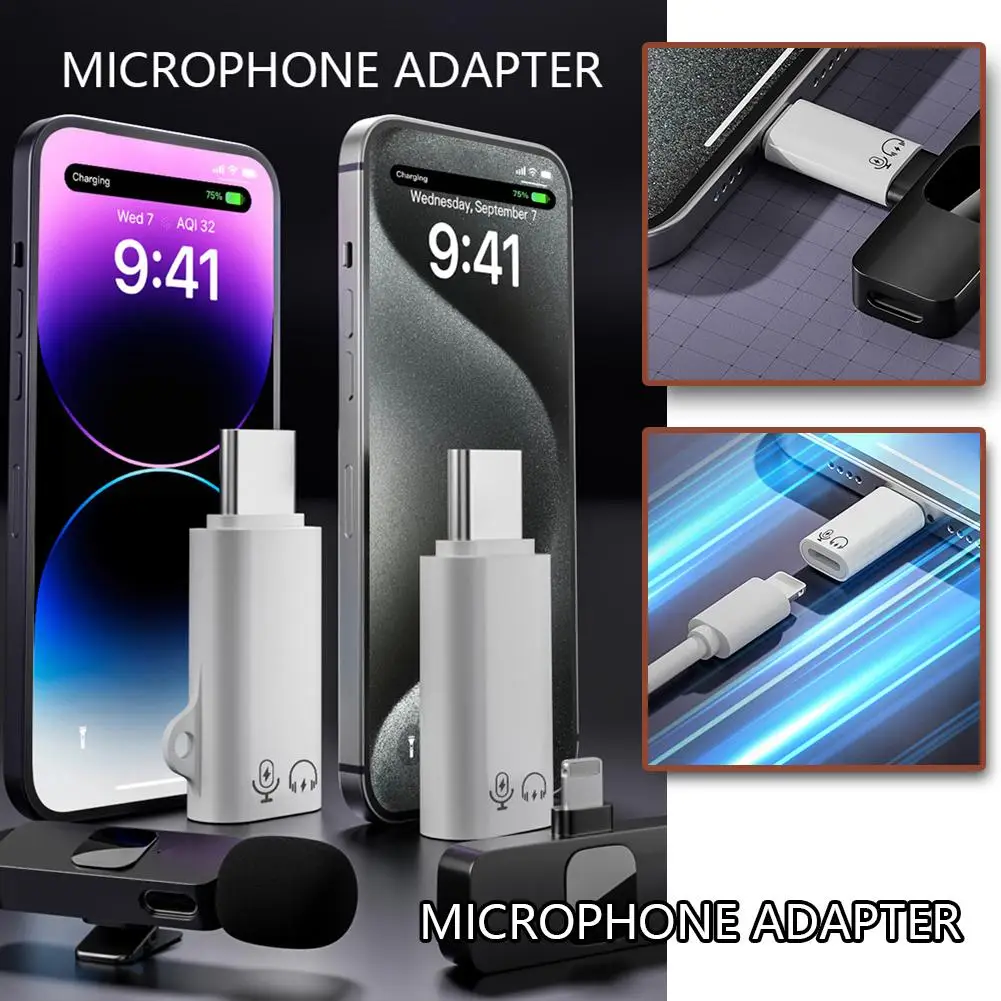 OTG Adapter Type C Adapter For Apple 15 Lavalier Microphone
