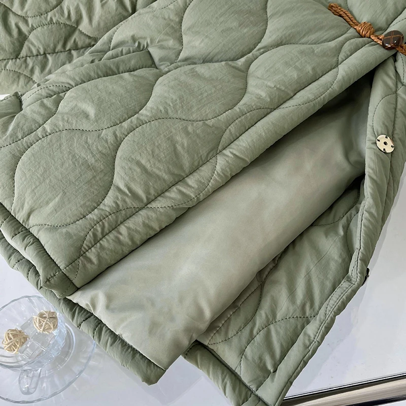 QOERLIN Detachable Scarf Bubble Coat Winter Thick Women Coat Korean Fashion Solid Single-Breasted Loose Casual Jacket Coat Lady