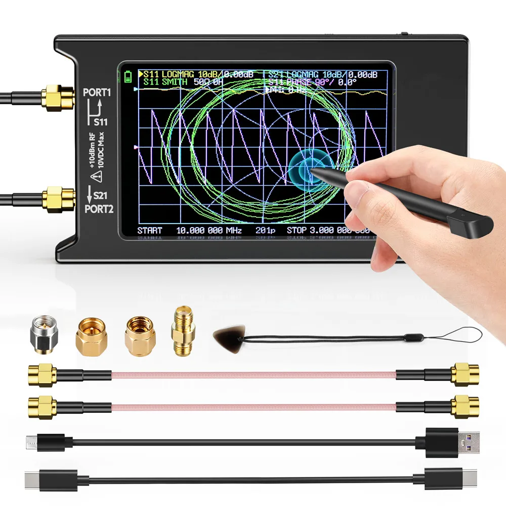 Analizzatore Di Rete Vettoriale HF VHF UHF – Antenna Analyzer Con LCD 2.8″ E Batteria