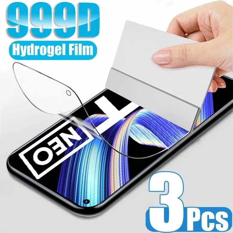 

3PCS Hydrogel 9 Plus Soft Gel Protective Film For Realme 10 8i 8 7 6 Pro 9i GT NEO 2 XT Screen Protector