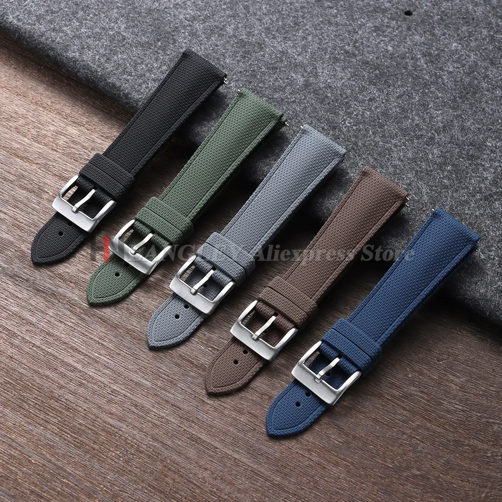 Braided FKM Rubber Quick-Release Sport Watch Strap