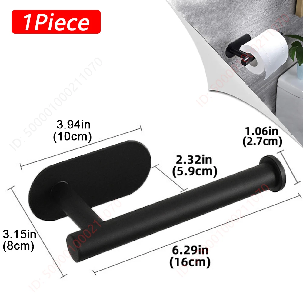 Adhesive Bathroom & Kitchen Toilet Paper Holder - Absorbent Towel Dispenser and Storage Accessory