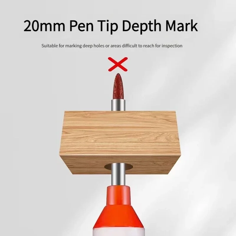3Pcs 20mm Deep Hole Long Nib Head Markers For Metal Perforating Woodworking Decoration Deep Hole Ceramic Reach Marker Pens multifunction pen