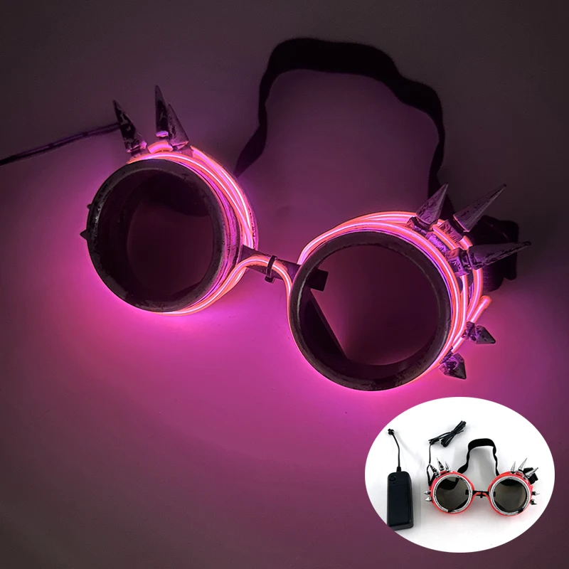 Futuristic Neon LED Party Glasses for Performers and Rave Enthusiasts