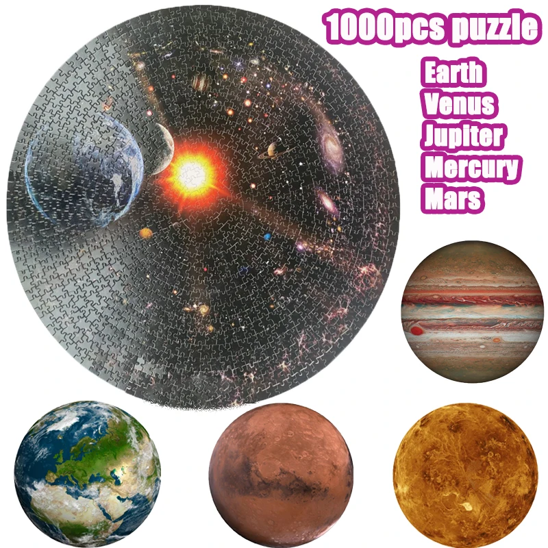 

2024 New 1000 Pieces Space Mars Venus Earth Puzzle Difficult For Adult Jigsaw Puzzle Toys Educational Toys For Adults Kids Gift