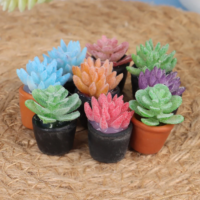 28 PCS PLASTICA Casa Delle Bambole Piccola Pianta in Vaso Piante