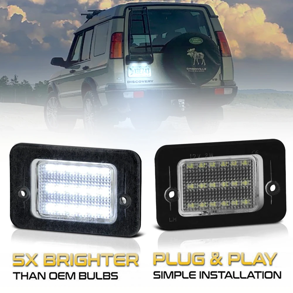 2 Pz Led Targa Luce Auto Targa Posteriore Lampade Per Land Rover Discovery 1 1994-1999 Discovery 2 1999-2004 Canbus