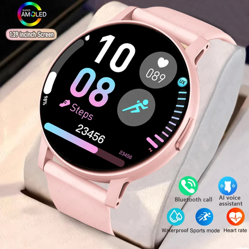 

2024 New Bluetooth Call Smartwatch Women 1.39 Inch AMOLED HD Screen Sport Fitness Tracker Heart Rate Waterproof GPS Smart Watch