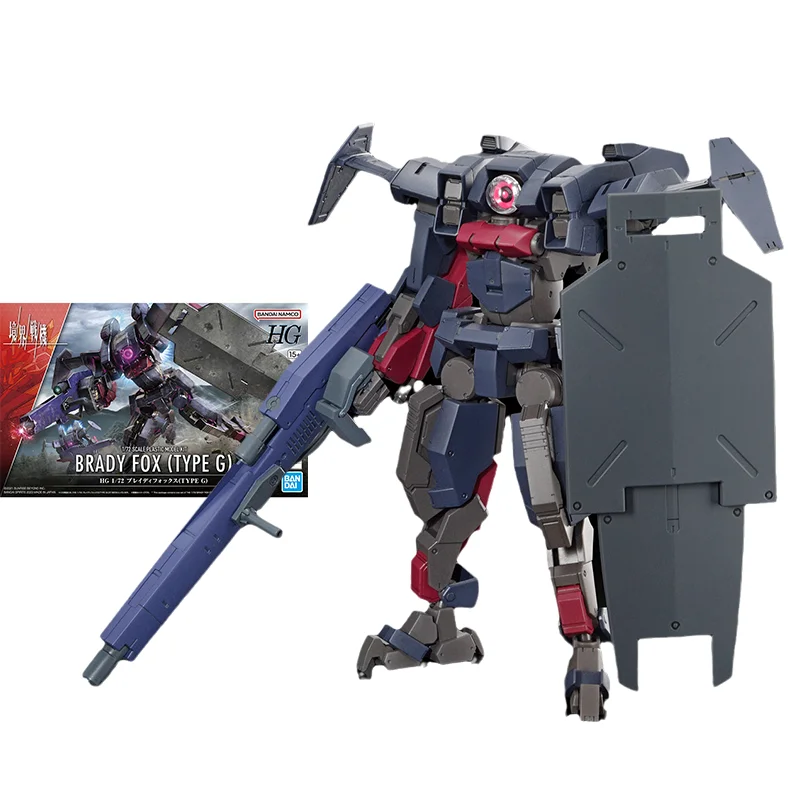 

Bandai Original AMAIM WARRIOR Anime Figure HG 1/72 BRADY FOX(TYPE G) Action Figure Toys for Kids Gift Collectible Model