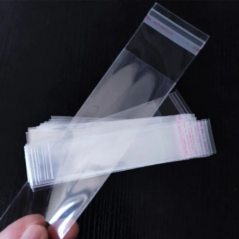 Прозрачный пластиковый самоклеящийся пакет с застежкой-молнией, мешочек для ручек, ювелирных изделий, конфет, герметичная подарочная упаковка для закусок, стеклянных пакетов для конфет