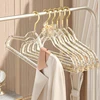 1PC Acrylic Hanger Clothing Organizer Wardrobe Pants Coat Hanger Drying Rack Transparent Gold Hook Adult Coat Hanger 3