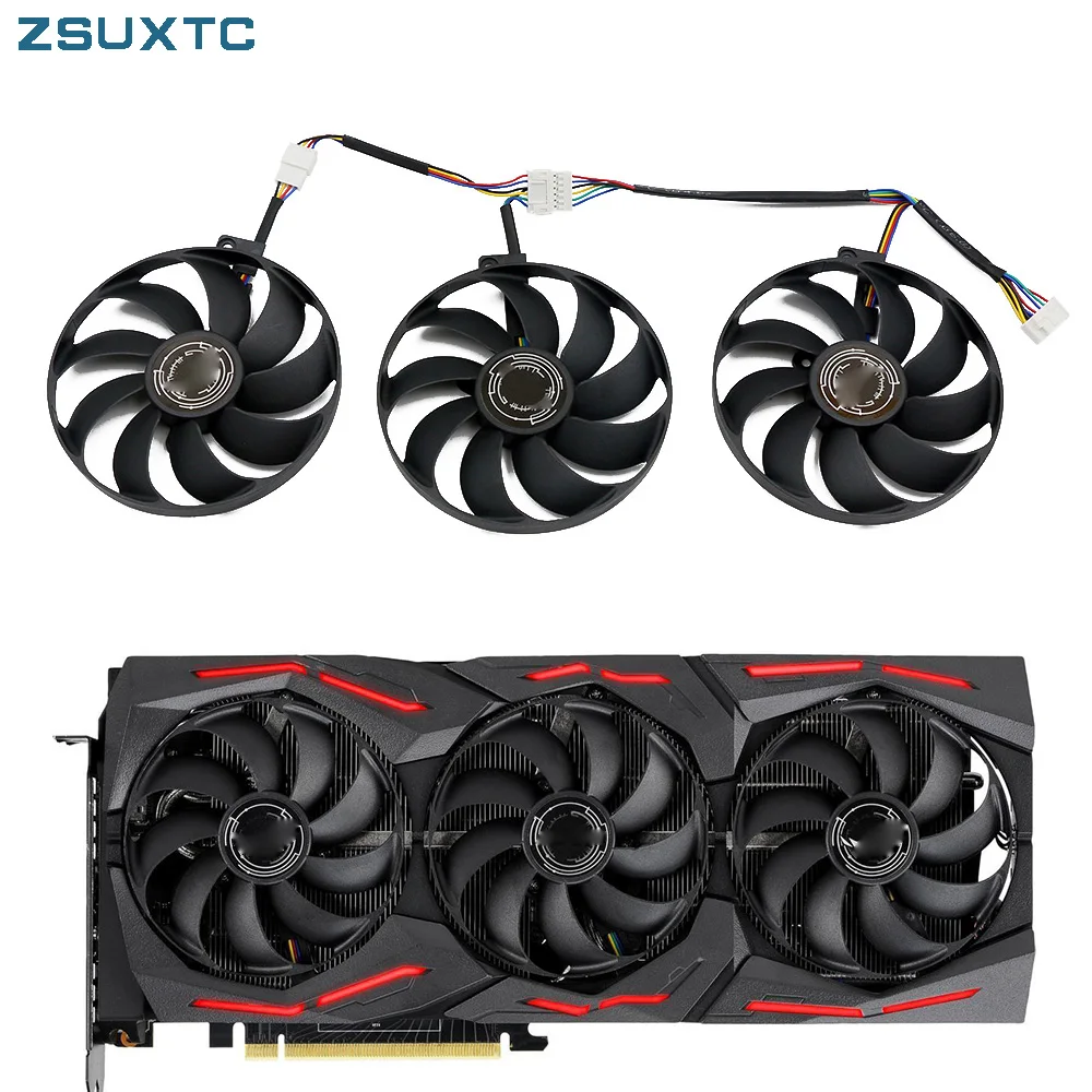 T129215Su Ventole Di Raffreddamento Per Schede Gpu A 7Pin Per Ventola Asus Rog Strix-Geforce Rtx 2070 2080 Super Ti Gaming Rtx2080 Rtx2080Ti