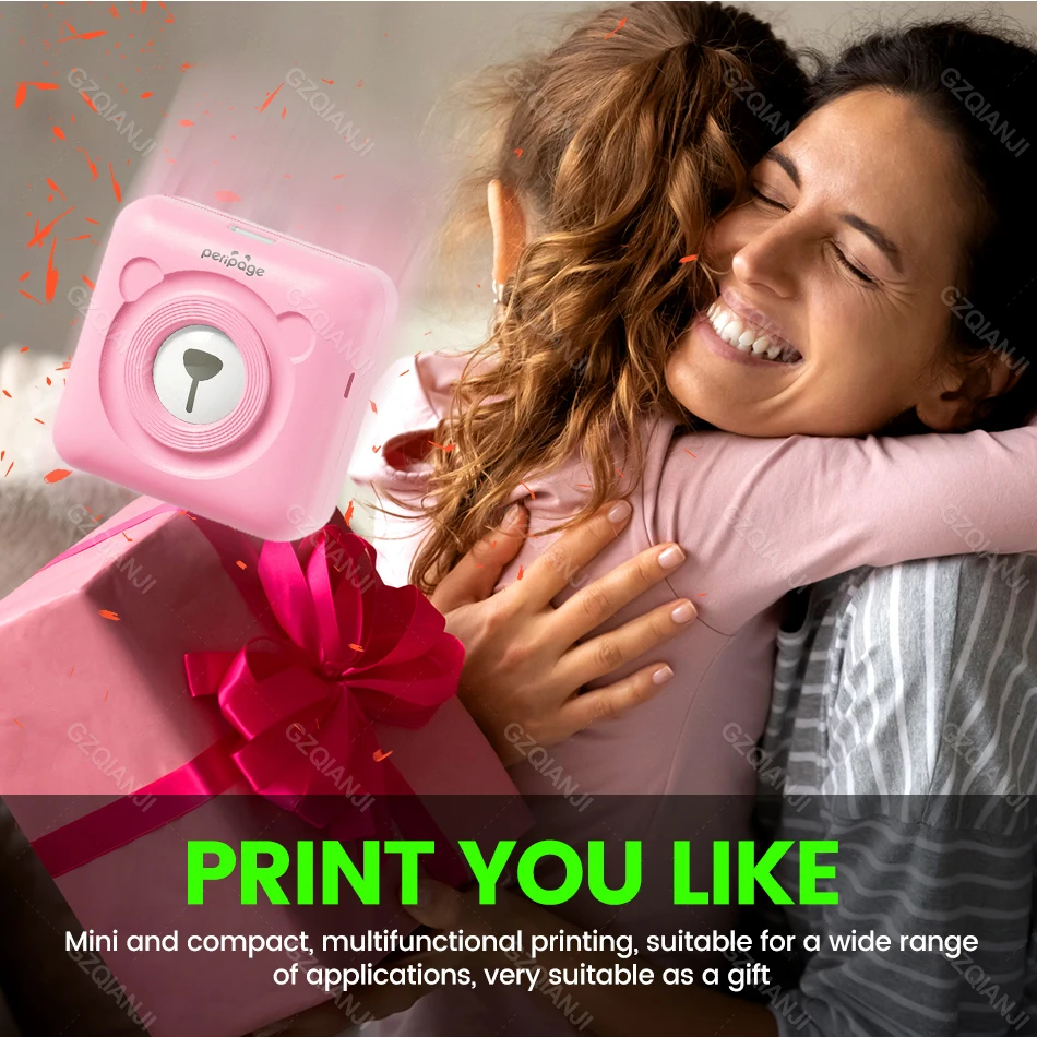 Peripage Photo Printer with Carry Bag Case Paper Roll Mini Thermal Wireless Bluetooth Label Picture Printing Portable Maker iOS