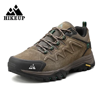 HIKEUP Leather Men Shoes for Men's Casual Shoes Fashion Waterproof Winter Luxury Designer Brand Work Boots Man Non-slip Sneakers 1