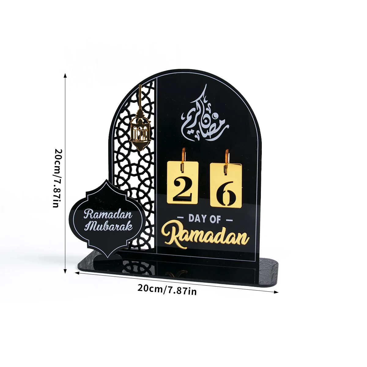 Nieuwe Acryl Ramadan Countdown Kalender Met Basis Ramadan Decoratie 2024 Eid Mubarak Kalender Islam Moslim Festival Feestaanbod