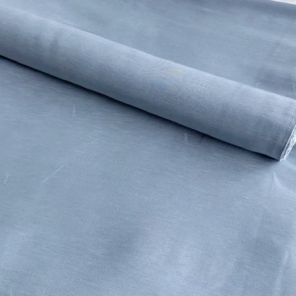 Silk Linen Mixed Fabric Sewing Fabric 14momme 140cm 54inches Blend Silk Flax Materials for Summer Cool Dresses