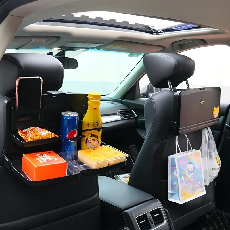 

Car Multifunctional Tray Desk Backseat Organizer Table For Eating Food Drink Meal Snack Cup Holder By Parking