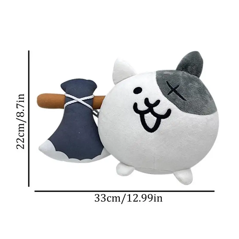 33cm The Battle Cats Plush Toy Cute Soft Stuffed Cartoon Cat Dolls Toys  Soft Cute Animal Accompany Plushie Kids Birthday Gifts 6