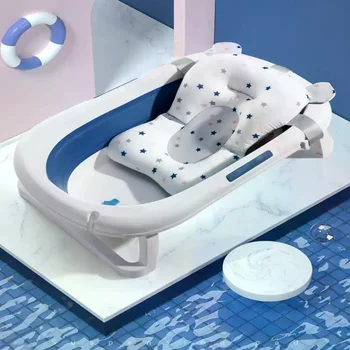 Supporto per seduta da bagno per neonati, tappetino antiscivolo morbido e confortevole, cuscino pieghevole per vasca da bagno, sedia per neonati, cuscino per vasca da bagno per neonati
