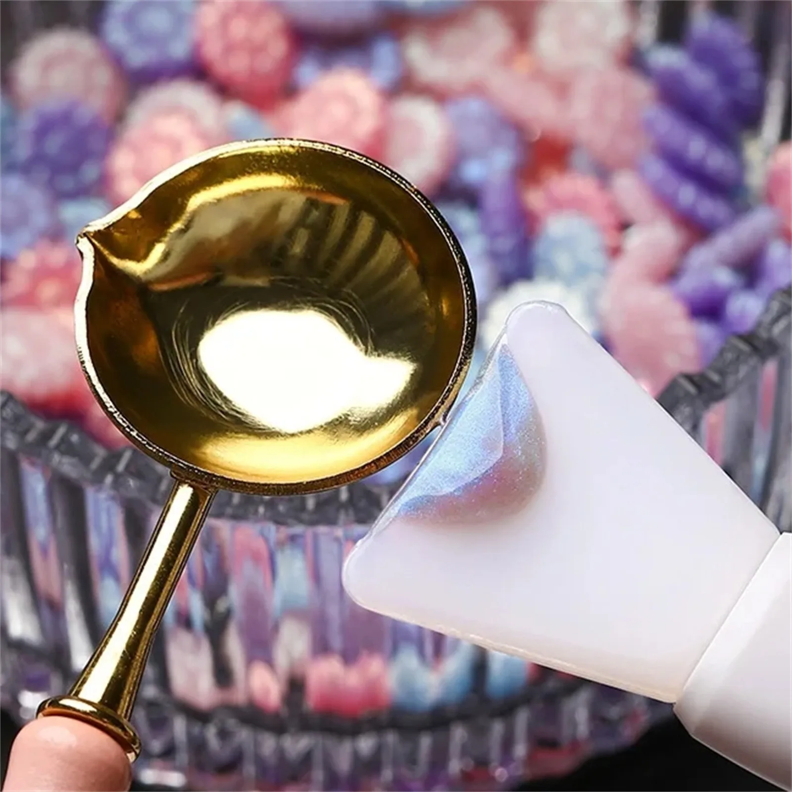 6 Styles Wax Seal Scraper Silicone Spoon Wax Lacquer Epoxy Resin Cleaning Spoon Multifunctional Sealing Cleaner Tools sellos