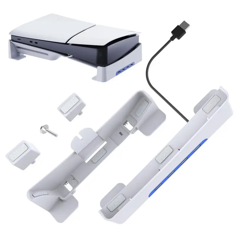 Per Accessori Slim Ps5 Supporto Orizzontale Per Supporto Base Console Di Gioco Sottile Ps5 Con 4 Porte Usb2.0 Per Versioni Disco/Digitale