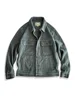 Amekaji Wear Clothes Men Honeycomb Stripes Denim Casual Jacket Coat Loose Version Japanese-Style Retro Washed Old 2