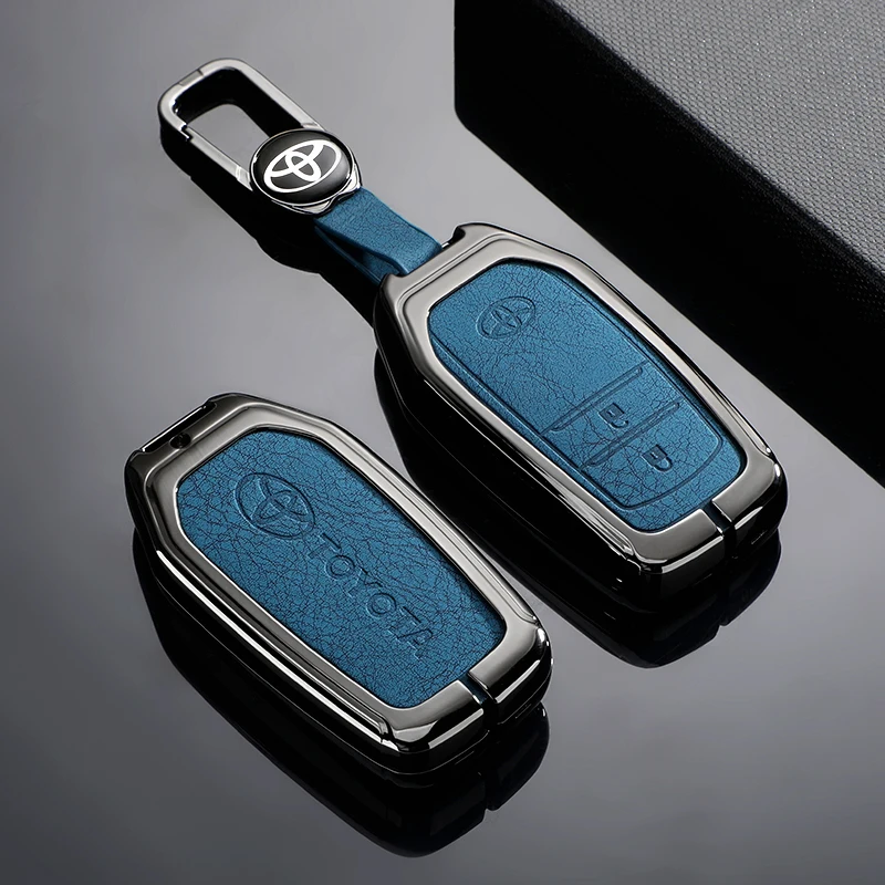 For Toyota Key Fob Cover With Keychain, Fit For Toyota Venza Corolla Cross Grand Highlander Tundra RAV4 Prime Prius Land Cruiser Sequoia Sienna Crown Tacoma 2025 Camry Keychain
