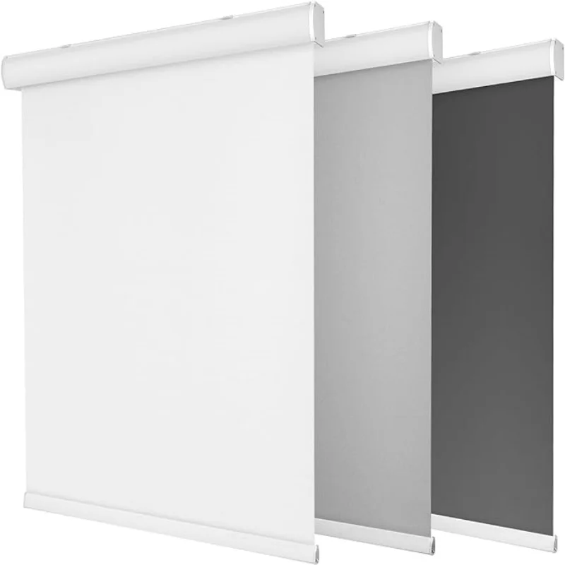 ม่านม้วนสองชั้นแบบปิดทึบและฉนวนกันความร้อนด้วยตนเองสำหรับหน้าต่างดีไซน์ใหม่ 1