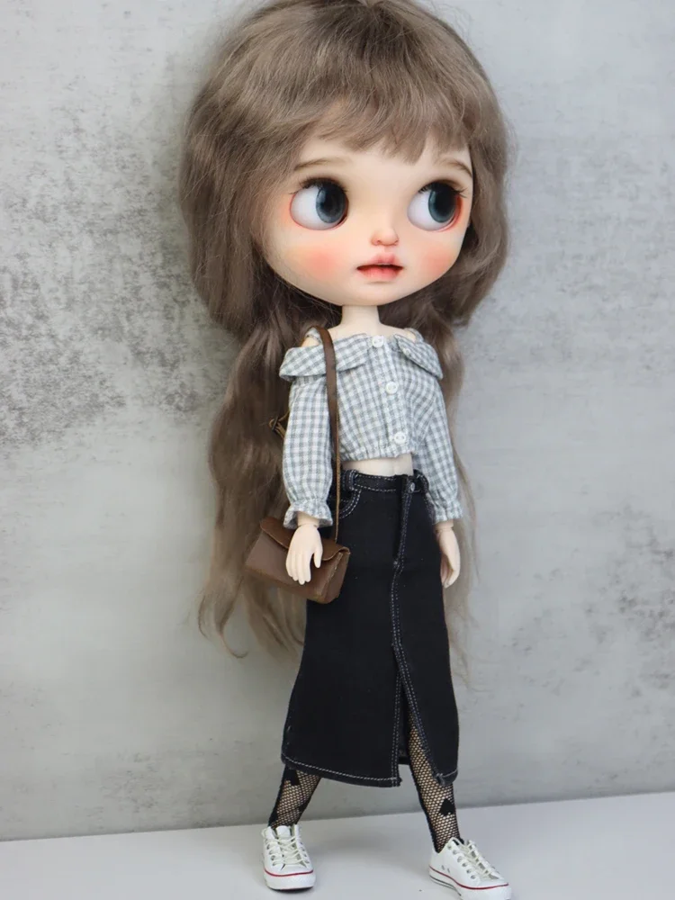 For Blythe Doll Clothes Bell-bottoms Jeans Pants for Ob24 Ob22 Azone Dolls Outfit