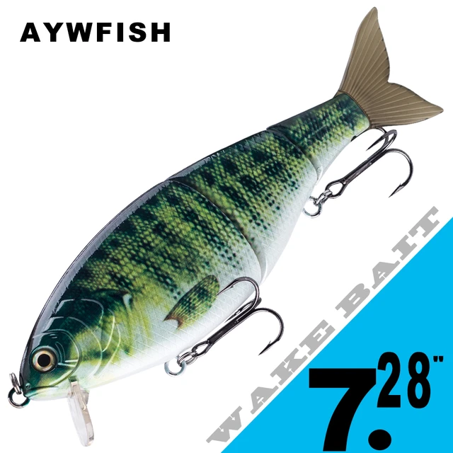 Aywfish Jointed Swimbait 178mm 66g Round Diving Lip Topwater Slider Shad  Fishing Lure Insert Soft Tail Plastic Wobbler Wake Bait - Fishing Lures -  AliExpress