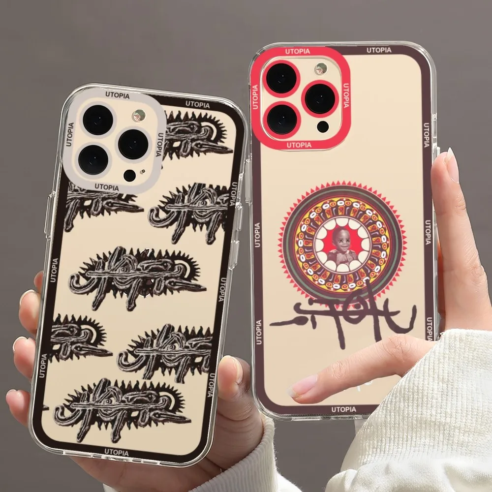 Custodia Per Telefono Travis Scott Utopia Per Iphone 11 12 Mini 13 14 15 Pro Max Custodia Trasparente