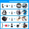 50 in 1 Action Camera Accessory Kit Sets for GoPro Hero 12/11/10/9/8/7/6/5/4 GoPro Max Insta360 AKASO DJI Osmo Action Cameras 4