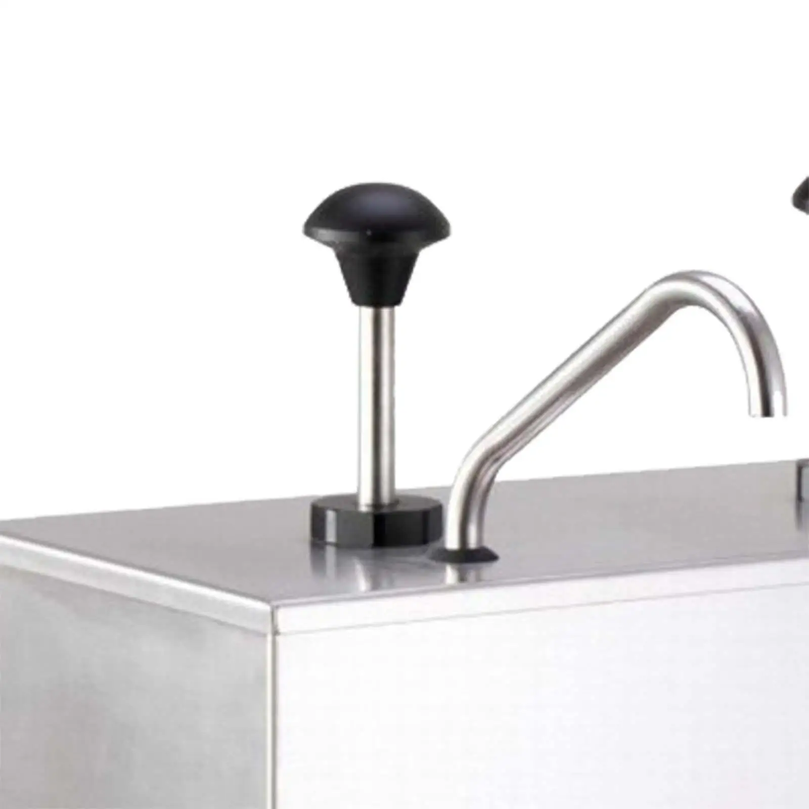 Sauce Pump Dispenser Stainless Steel Hand Tool Bucket Condiment Pump Dispenser for BBQ Sauce Seasoning Ketchup Party Hotel