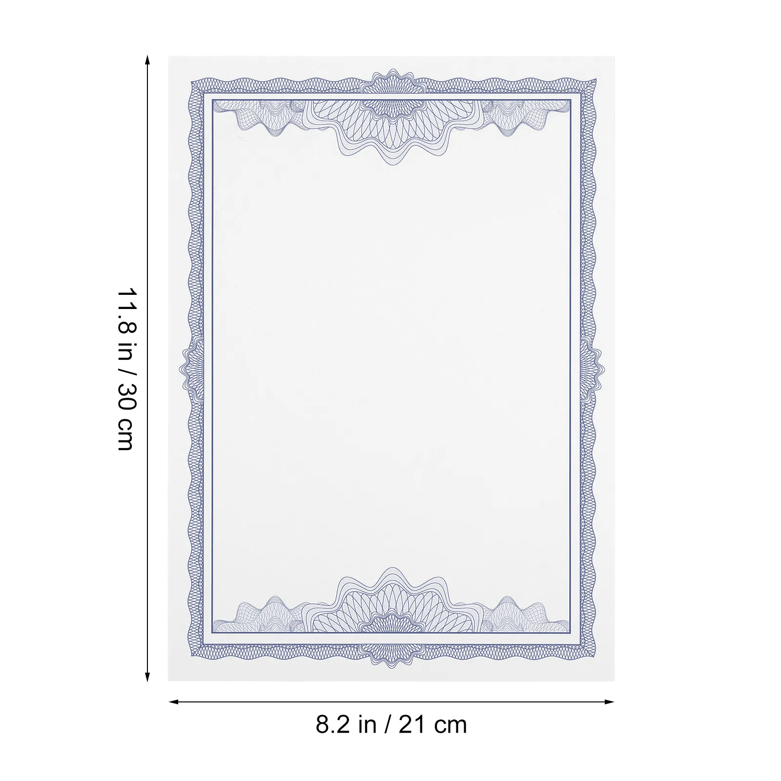 10Pcs 인증서 용지 쓰기 가능 인쇄 가능 빈 인증서 사무실 학업상 디플로마 사용을 위한 내부 A4 시트